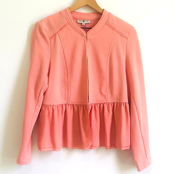 Kate Rosy Jackets & Blazers - Kate Rose | Mixed Media Peplum Jacket